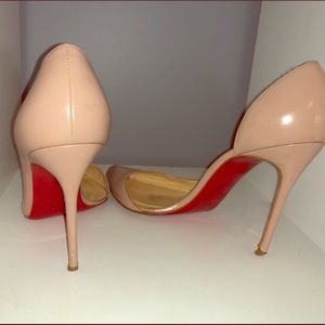 Nude Louboutin Iriza Half-d’Orsay 100 mm heels